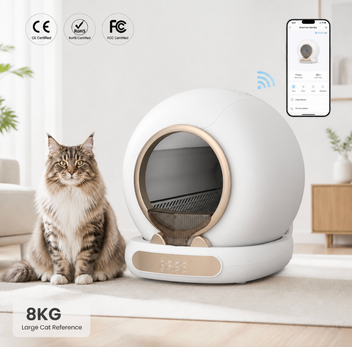 65L Automatic Self-Cleaning Cat Litter Box