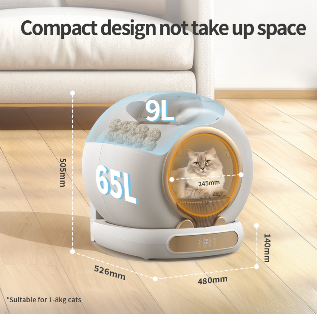 65L Automatic Self-Cleaning Cat Litter Box