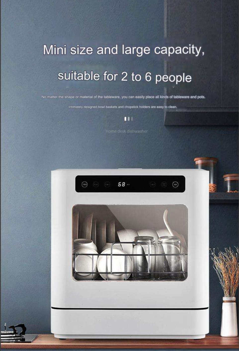 Smart Countertop Mini Dishwasher