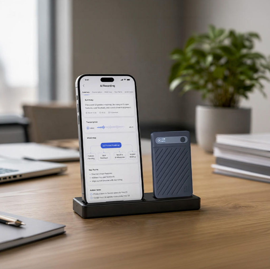 Ultra-Thin AI Voice Recorder