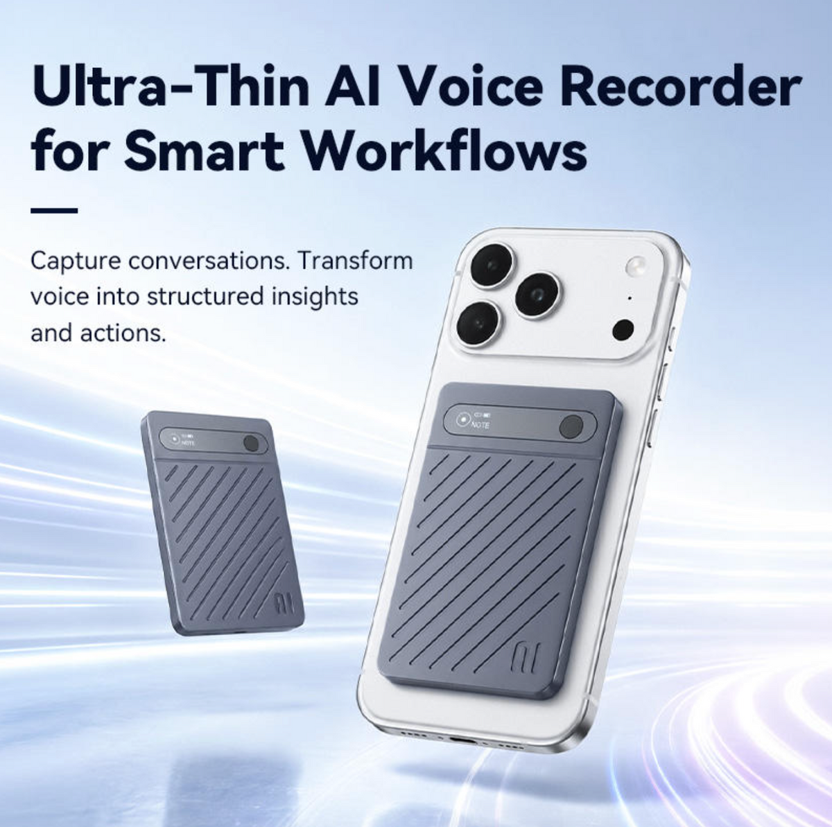 Ultra-Thin AI Voice Recorder