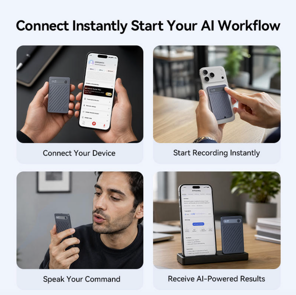 Ultra-Thin AI Voice Recorder