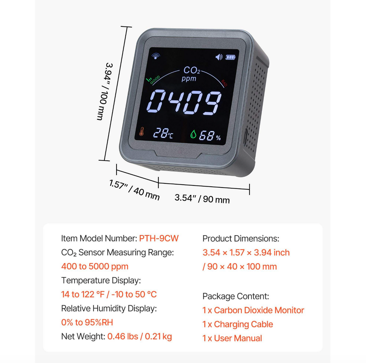 Smart CO₂ Air Quality Monitor
